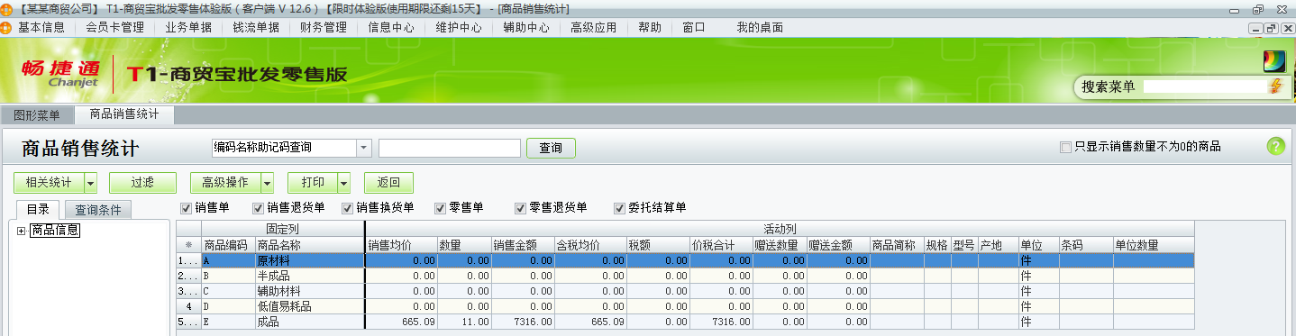 用友t1商貿(mào)寶批發(fā)零售版12.6如何查詢銷售統(tǒng)計(jì)？