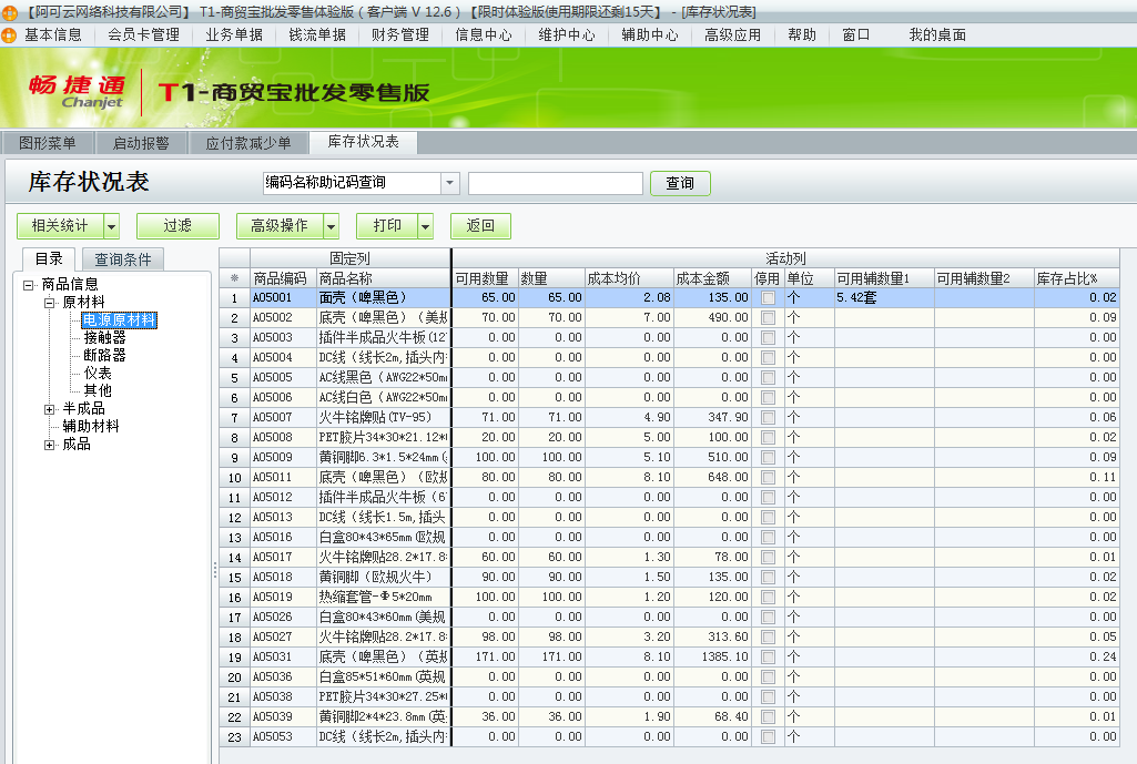 用友t1商貿(mào)寶批發(fā)零售版12.6如何查詢當(dāng)前庫(kù)存狀況？