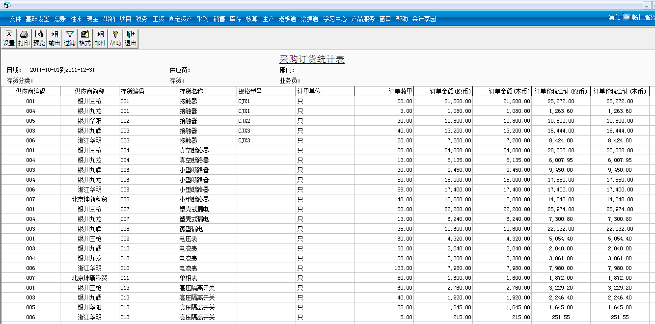 用友T3標(biāo)準(zhǔn)版如何查詢訂貨情況